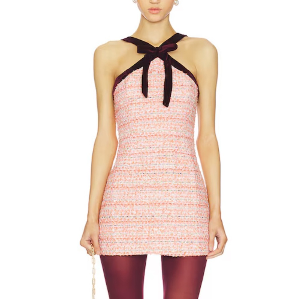 Revolve - Maude Club - Lizzy Dress in Salmon Boucle